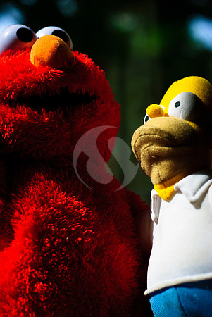 Elmo y Homero
